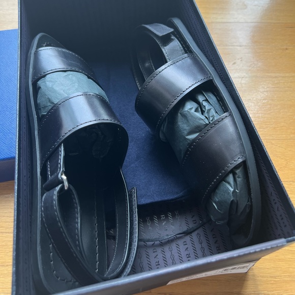 Black Prada Leather Sandals (men) - Picture 6 of 10